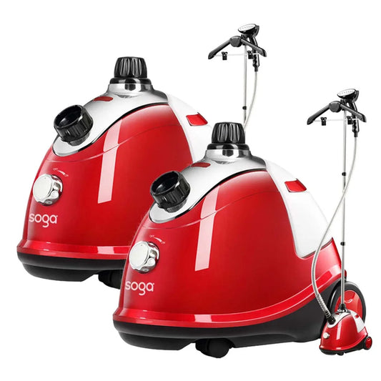 2X Garment Steamer Portable Cleaner Steam Iron Red - Premium