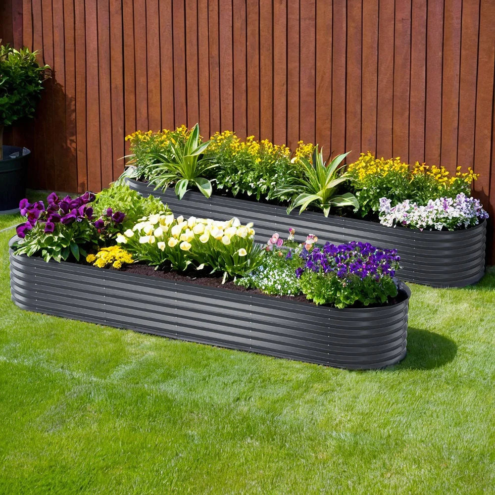Green fingers raised bed with material finish and practical fittings