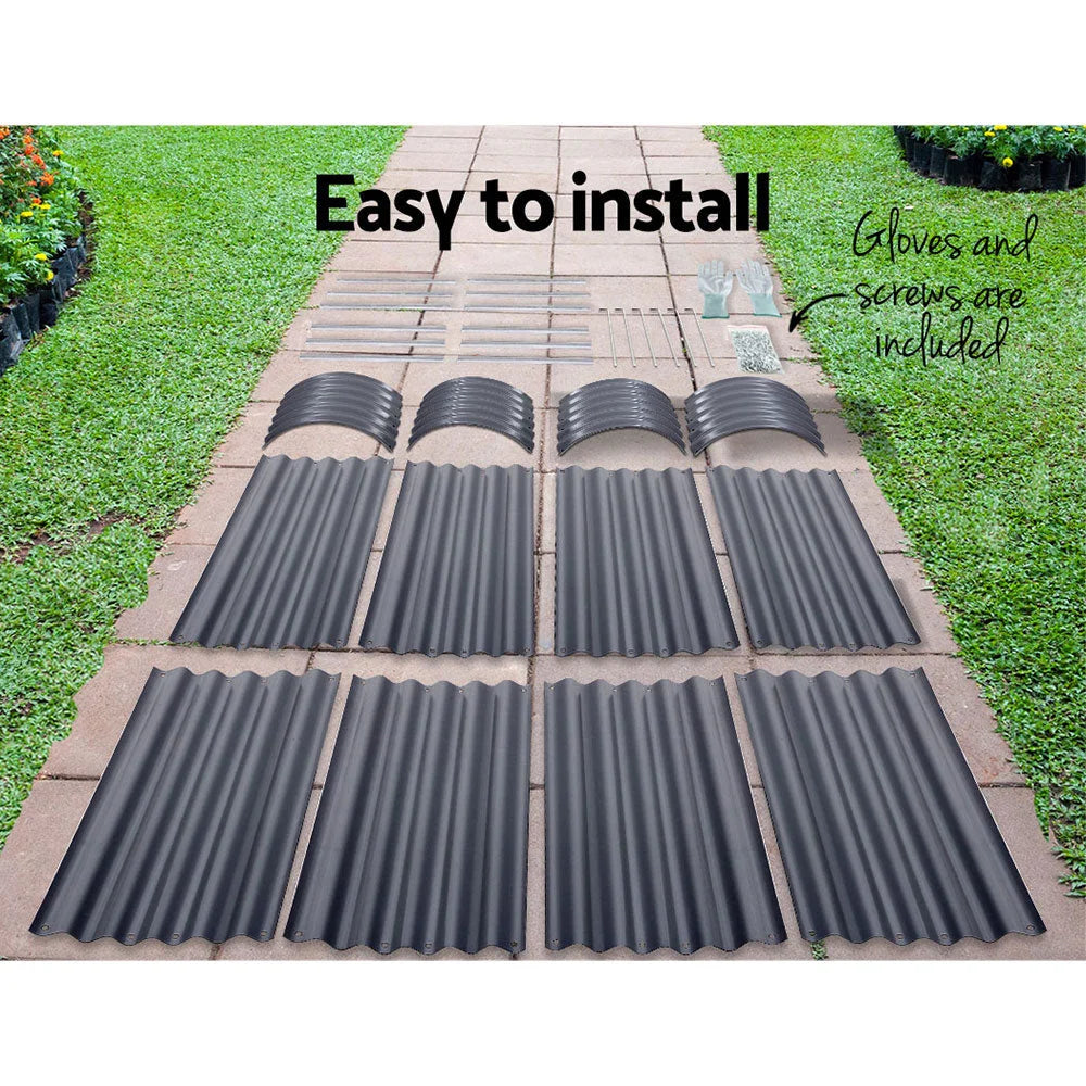 Green fingers raised bed with pack contents and accessory layout
