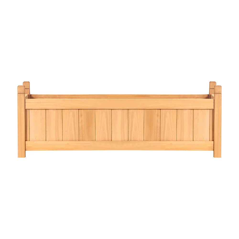 2x Green Fingers Raised Garden Bed 90x30x33cm Wooden