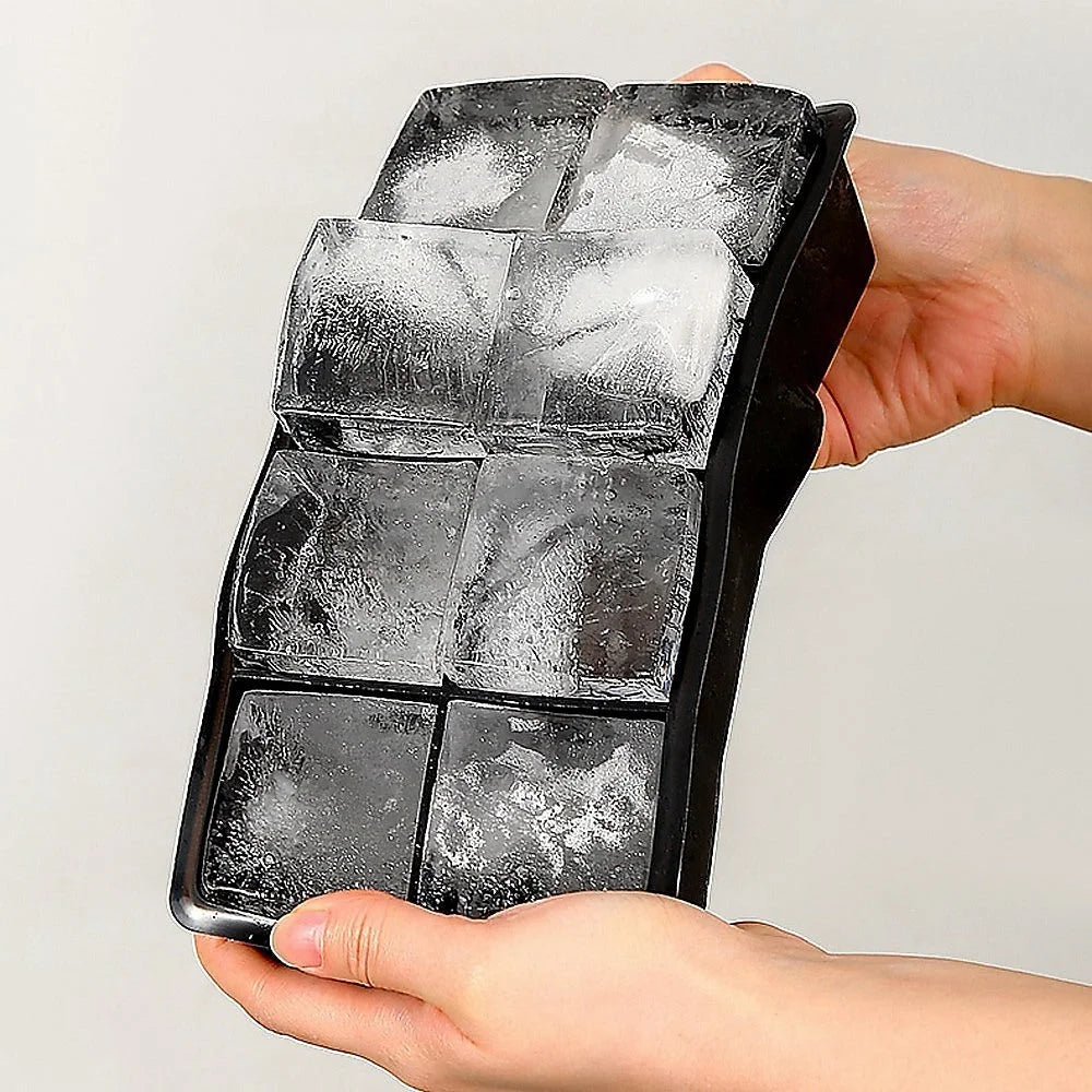 2x Ice Cube Tray Ball Mould Silicone For Whisky