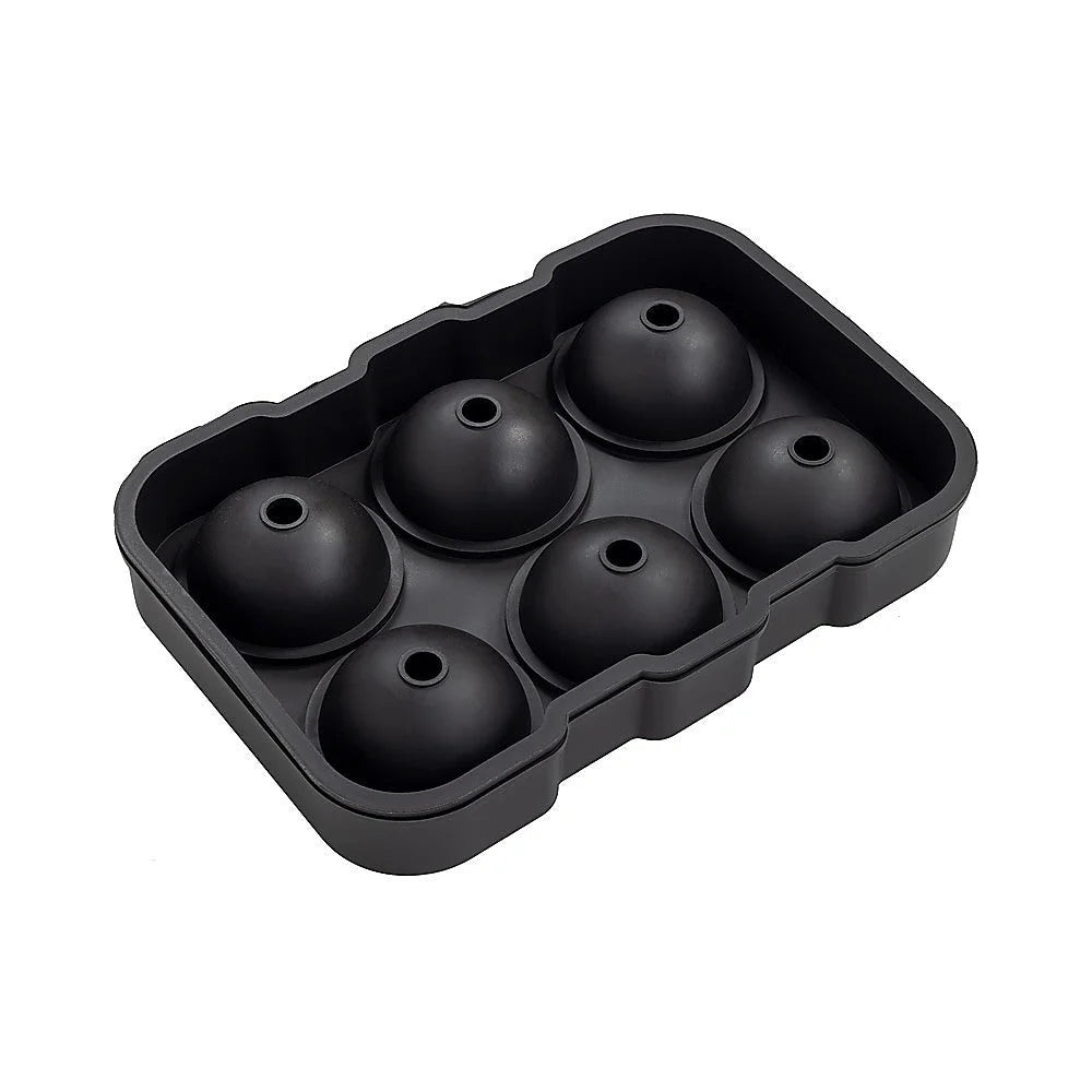 2x Ice Cube Tray Ball Mould Cube Silicone For Whisky