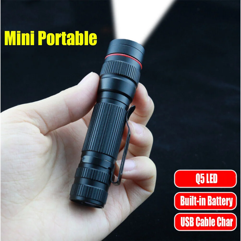 2x Mini Tactical Flashlight Small LED Torch 3 Mode Super
