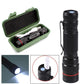 Mini tactical flashlight with size cues and product form