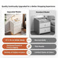 2x Modern bedside table set with drawers minimalist design