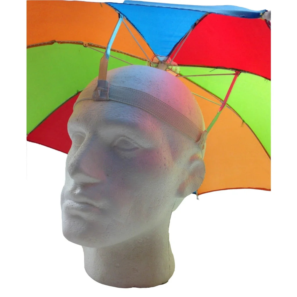 2x RAINBOW UMBRELLA HAT Rain Beach Sun Rain Cap Costume