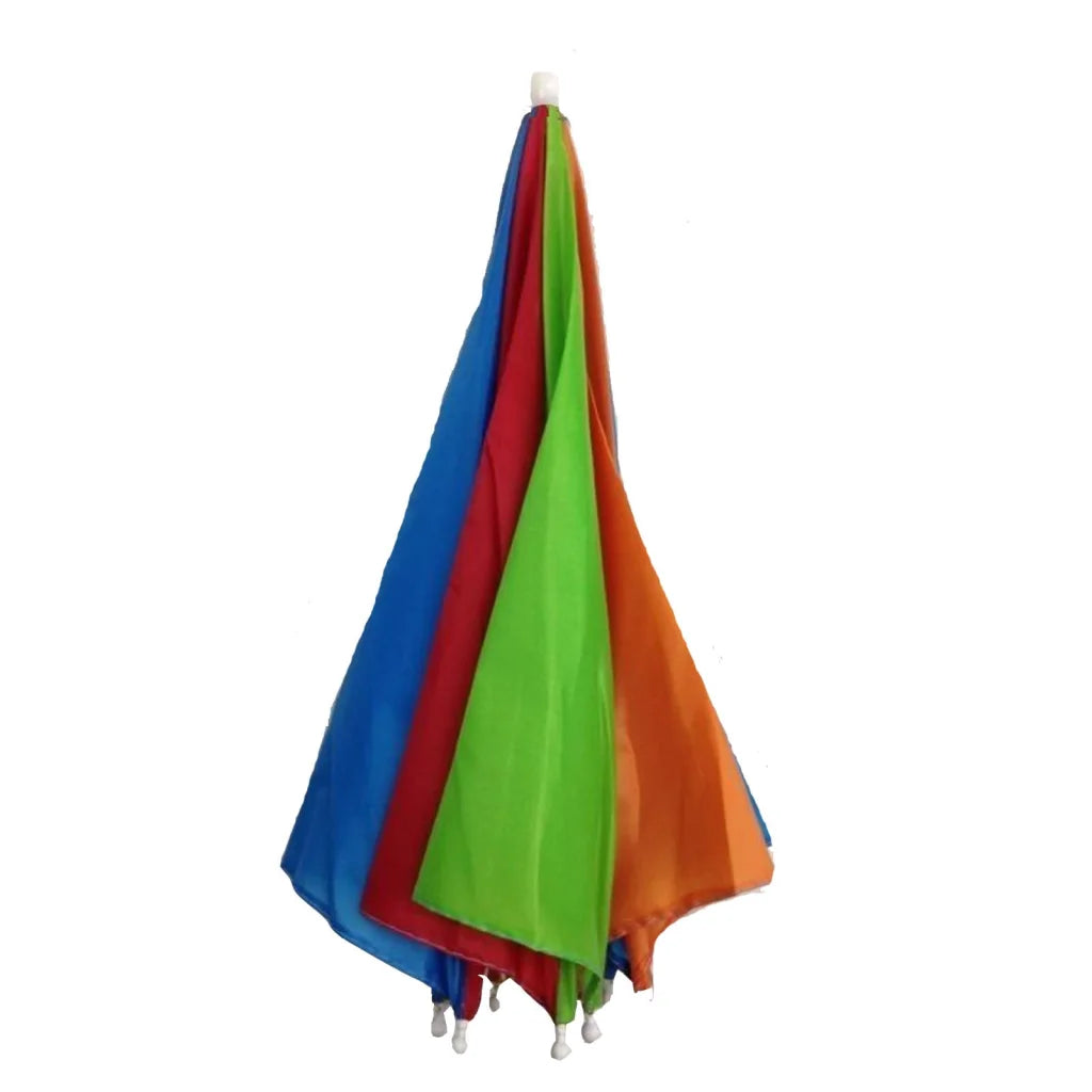2x RAINBOW UMBRELLA HAT Rain Beach Sun Rain Cap Costume