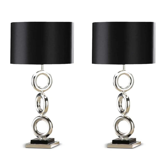 2X Simple Industrial Style Table Lamp Metal Base Desk Lamp - Premium
