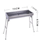 2X Skewers Grill Portable Stainless Steel Charcoal BBQ 6-8 Persons - Premium