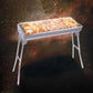 2X Skewers Grill Portable Stainless Steel Charcoal BBQ 6-8 Persons - Premium