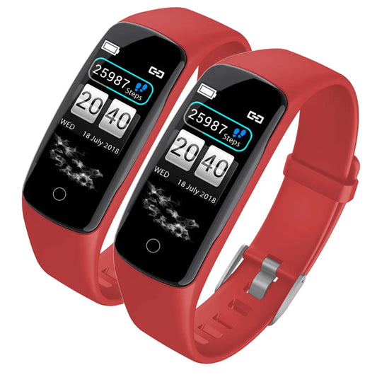 2X Sport Monitor Wrist Touch Fitness Tracker Smart Watch Red - Premium