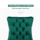 2x Velvet Dining Chairs- Green - Furniture > Dining >