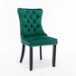 2x Velvet Dining Chairs- Green - Furniture > Dining >