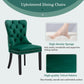 2x Velvet Dining Chairs- Green - Furniture > Dining >