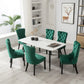 2x Velvet Dining Chairs- Green - Furniture > Dining >