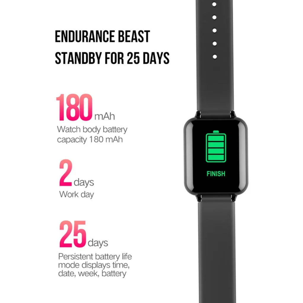2X Waterproof Fitness Smart Wrist Watch Heart Rate Monitor Tracker White - Premium