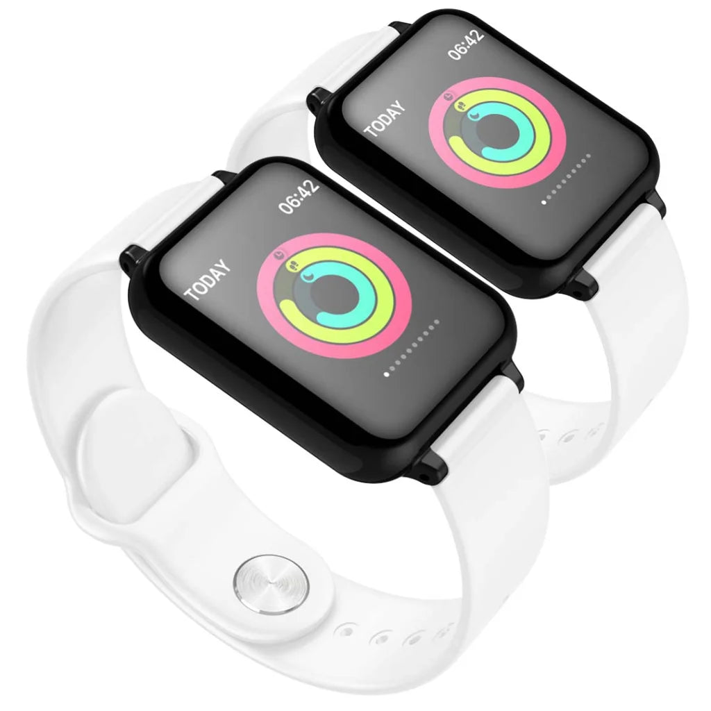 2X Waterproof Fitness Smart Wrist Watch Heart Rate Monitor Tracker White - Premium