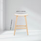 2X Wooden Bar Stool Padded Fabric Dining Chair KANSO 65cm