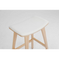 2X Wooden Bar Stool Padded Fabric Dining Chair KANSO 65cm