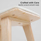 2X Wooden Bar Stool Padded Fabric Dining Chair KANSO 65cm