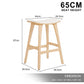 2X Wooden Bar Stool Padded Fabric Dining Chair KANSO 65cm