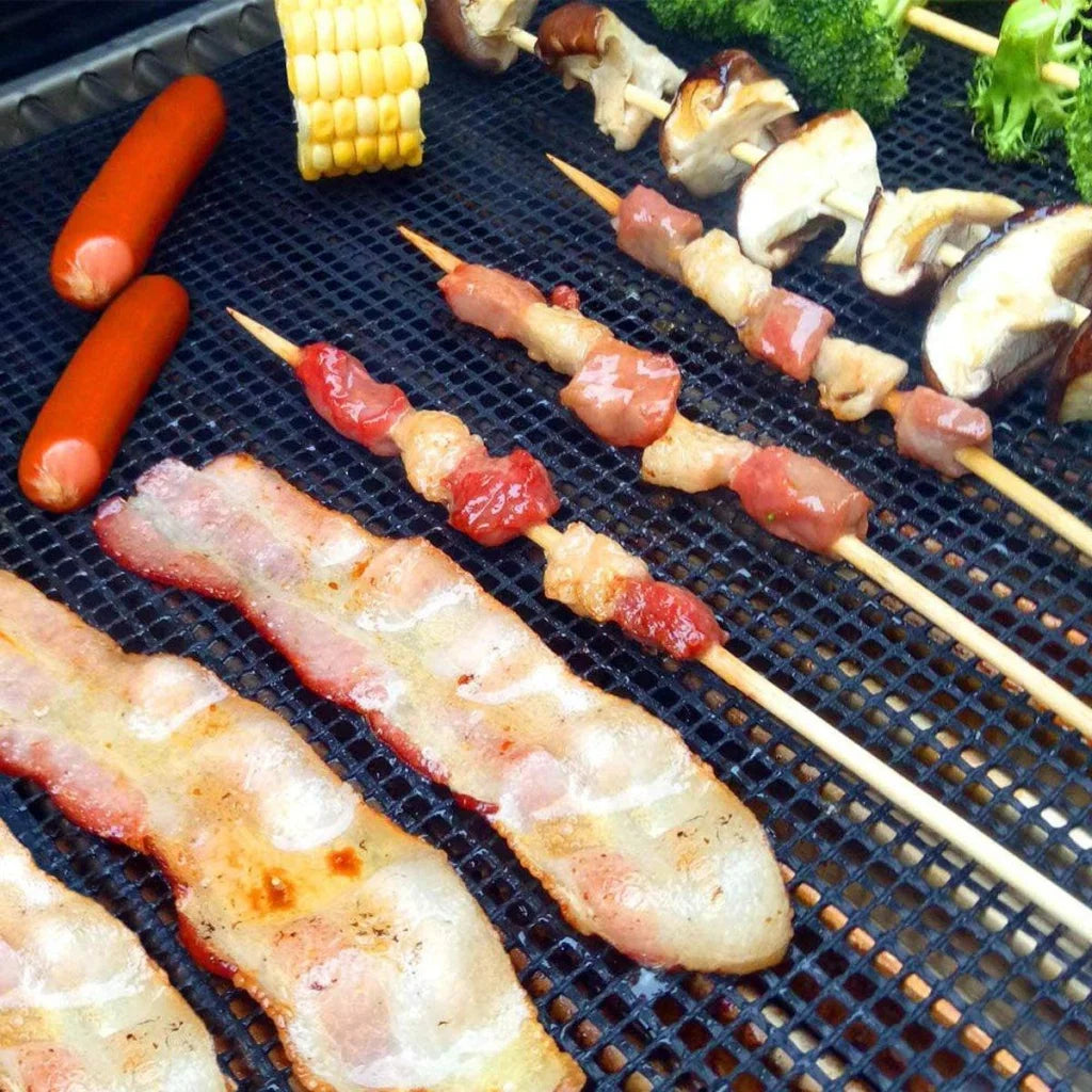 3/6/10PCS Non-Stick BBQ Grill Mat Mesh Liner Cooking