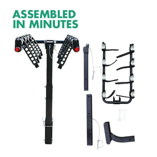 3 Bike Rack Bicycle Car Rear Carrier 2’’ Steel Foldable