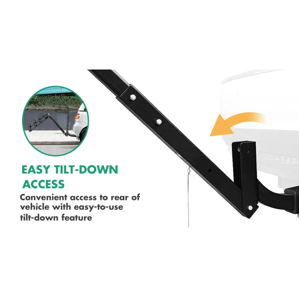 3 Bike Rack Bicycle Car Rear Carrier 2’’ Steel Foldable