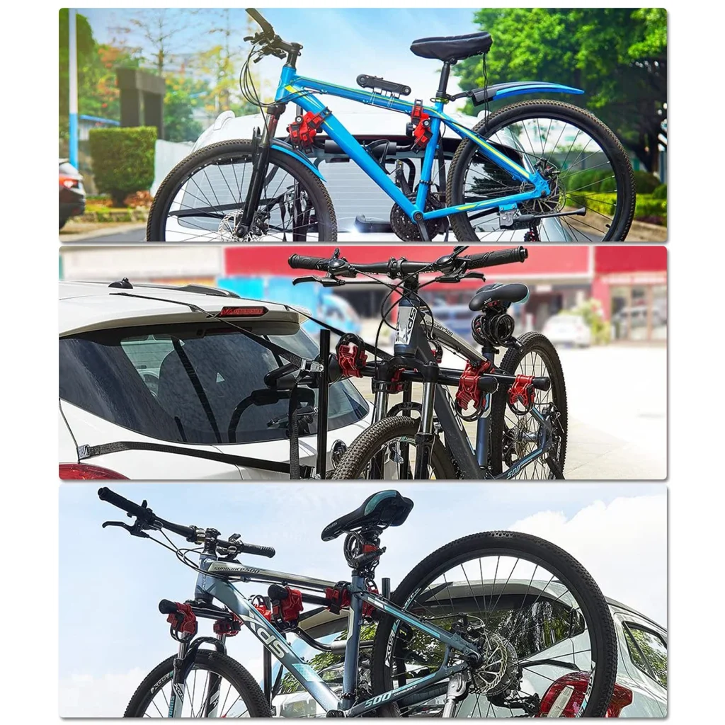 3 Bike Universal Cycle Bicycle Car Rear Carrier Rack Hanger