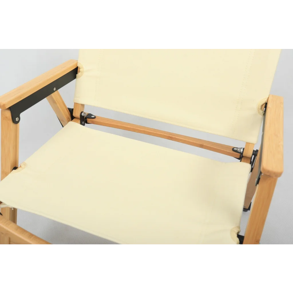 3 Chairs & 1 Table Set Bamboo Camping Folding Portable