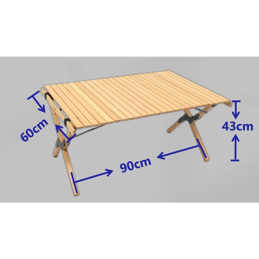 3 Chairs & 1 Table Set Bamboo Camping Folding Portable