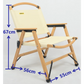 3 Chairs & 1 Table Set Bamboo Camping Folding Portable