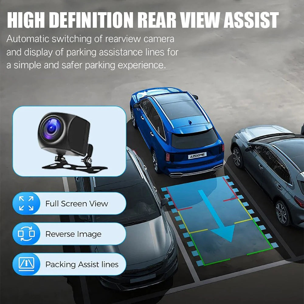 3 Channel 4K + 1K + 1K Dash Cam WiFi Car DVR Interior Cabin