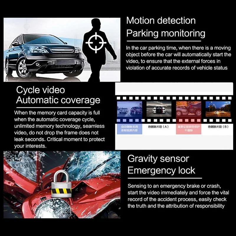 3 Hd Car Night Vision Recorder with Rear Camera - Jerry