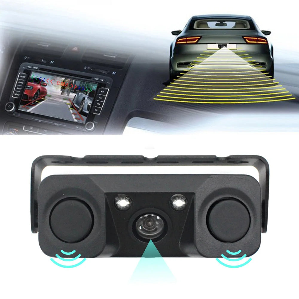 3-in-1 Car Reversing Camera & Parking Sensor System