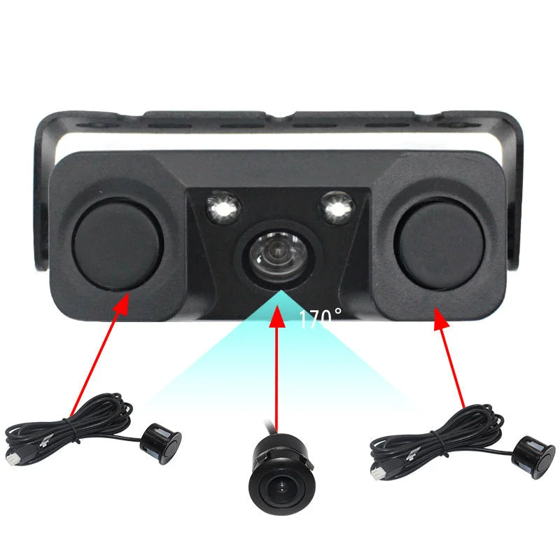 3-in-1 Car Reversing Camera & Parking Sensor System