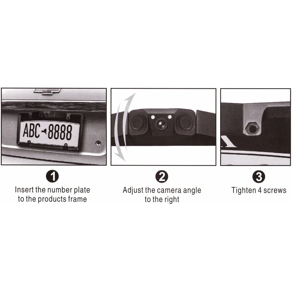 3-in-1 Car Reversing Camera & Parking Sensor System