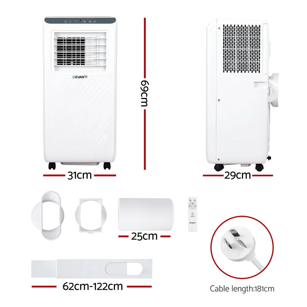 3-in-1 Devanti Portable Air Conditioner Dehumidifier Fan