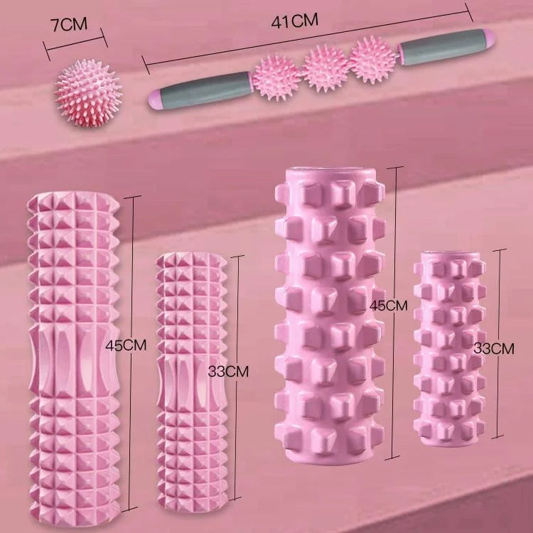 3-In-1 Eva Foam Roller Set For Muscle Relaxation And Yoga