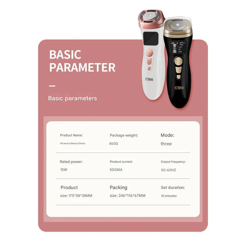 3-in-1 Facial Firming & Anti-Wrinkle Device with HIFU RF &