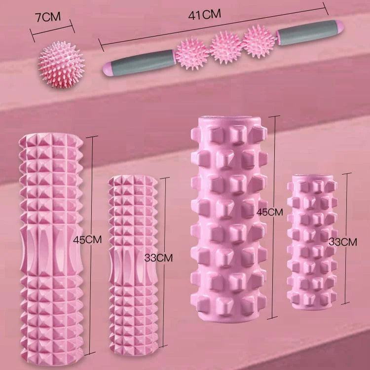 3-In-1 Hollow Eva Foam Roller Set For Muscle Relaxation