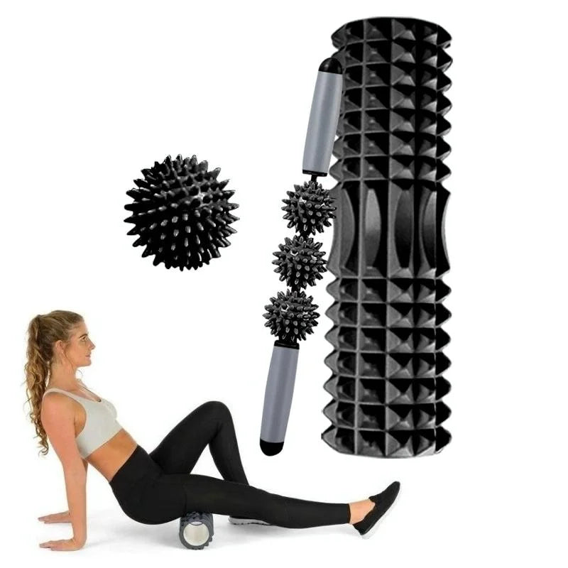 3-In-1 Hollow Foam Roller Set For Muscle Relaxation