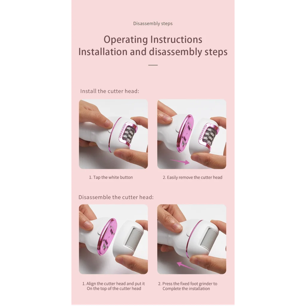 3-in-1 Ladies Electric Epilator Shaver & Callus Remover