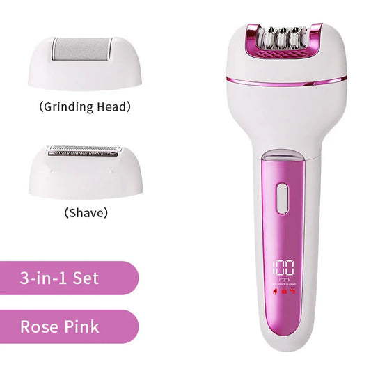 3-in-1 Ladies Electric Epilator Shaver & Callus Remover