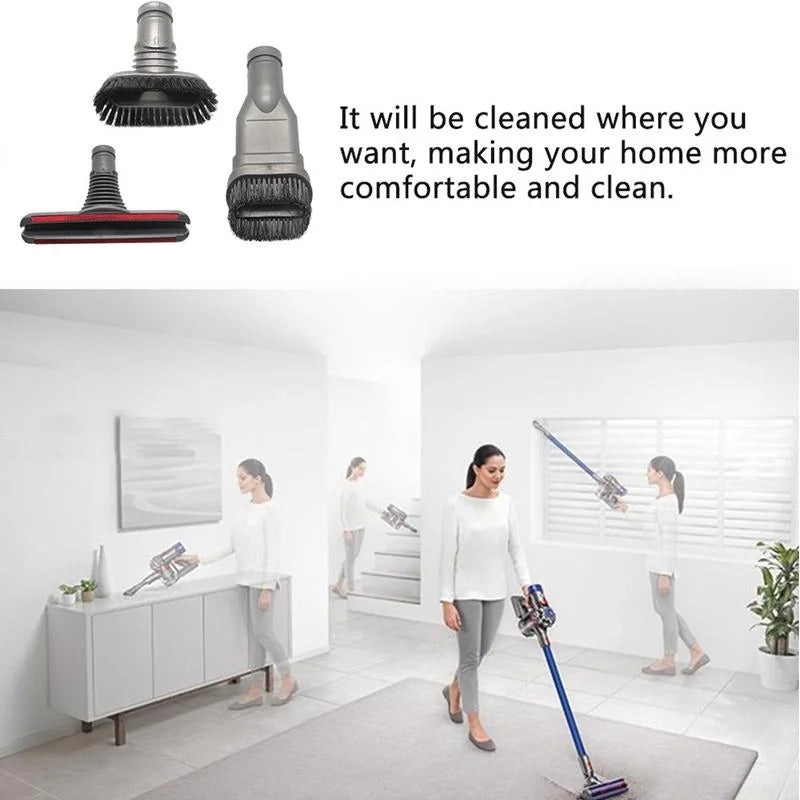 3-In-1 Round Stiff And Bed Brush For Dyson Vacuum-1915197597652488196
