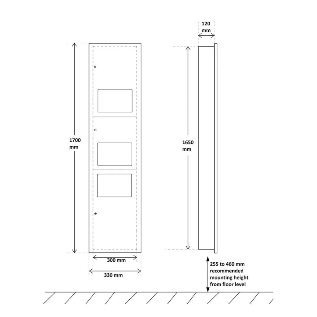 3-in-1 Washroom Recessed Panel - Furniture > Bathroom >