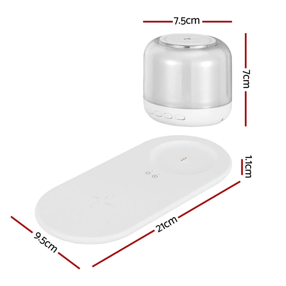 3-in-1 Wireless Charger 15W Fast Charging with RGB Light