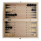 3-in-1 Wooden Chess Set Folding Chessboard Draughts