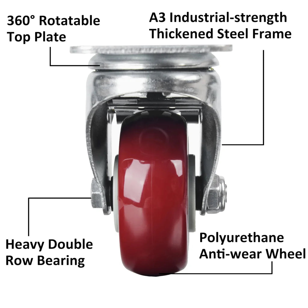 3 inch Heavy Duty Casters Lockable Caster Wheel Swivel