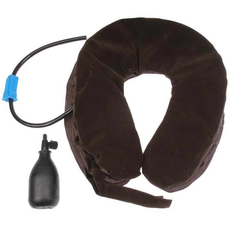 3-Layer Neck Massager For Cervical Vertebrae Brown - Health